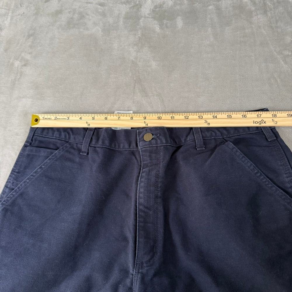 Carhartt Lot B11-MDT 2 Pairs Loose Original Fit Duck Work Pants Men's 38x34 Navy - Picture 6 of 10